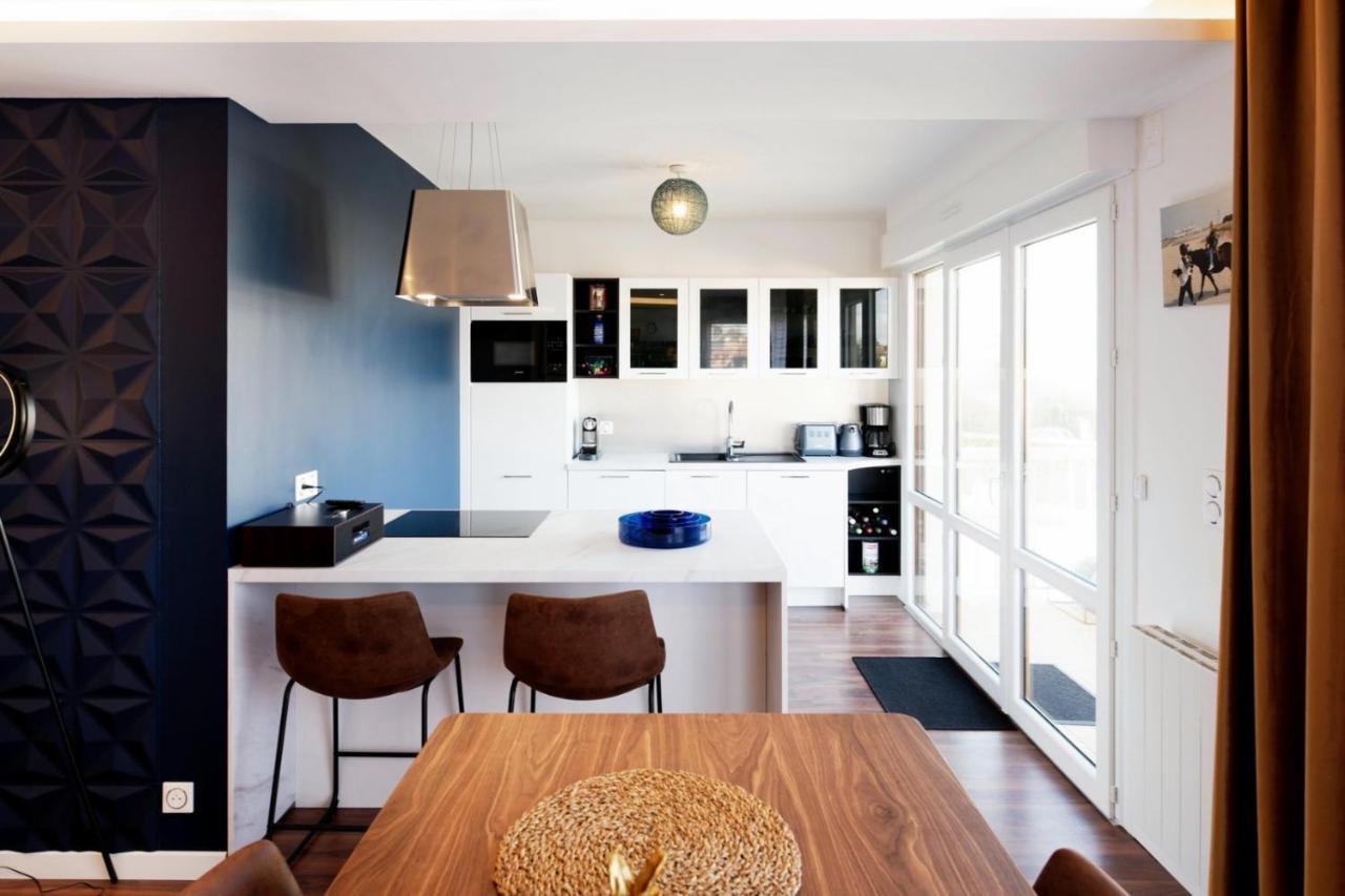 Le Luxe & Votre Vue Mer A Ouistreham Riva Bella Kültér fotó