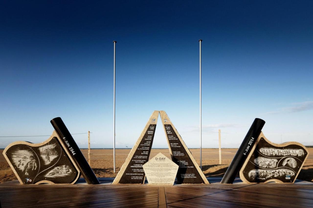 Le Luxe & Votre Vue Mer A Ouistreham Riva Bella Kültér fotó